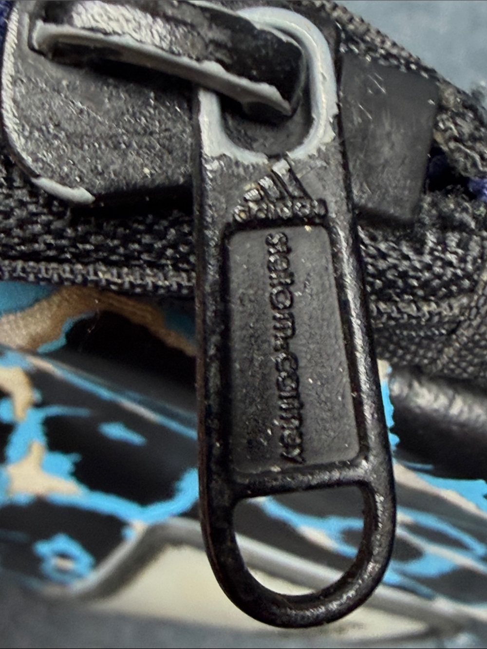 adidas by Stella McCartney Leopard Pattern Big Wallet Pouch Blue Black - Picture 8 of 11